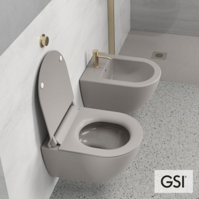 PURA/50 Swirlflush® Tortora με κάλυμμα Super Slim Soft Close, GSI