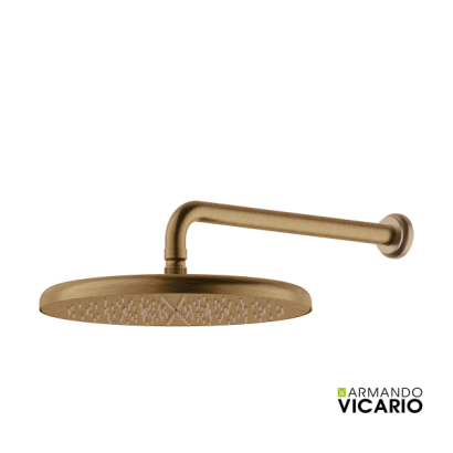 Κεφαλή Ντους Φ35εκ. με μπράτσο Τοίχου LUMIERE VICARIO, Antique Brass 
